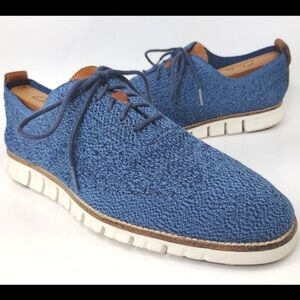 Cole Haan Men's ZEROGRAND Wingtip Oxford Marine Stitchlite Ivory